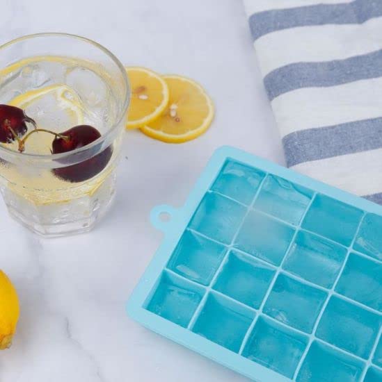 Silicone Ice Cube Tray – 24 Cavity Flexible Freezer Tray (Pack of 2, Multicolor)
