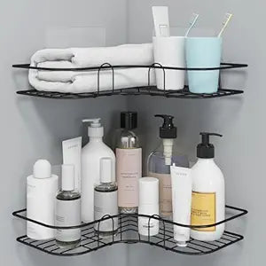 Multipurpose Bathroom Corner Shelf – Wall Mount Storage Rack for Bathroom & Kitchen