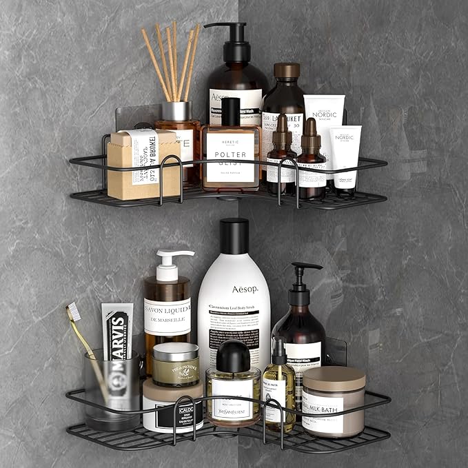 Multipurpose Bathroom Corner Shelf – Wall Mount Storage Rack for Bathroom & Kitchen