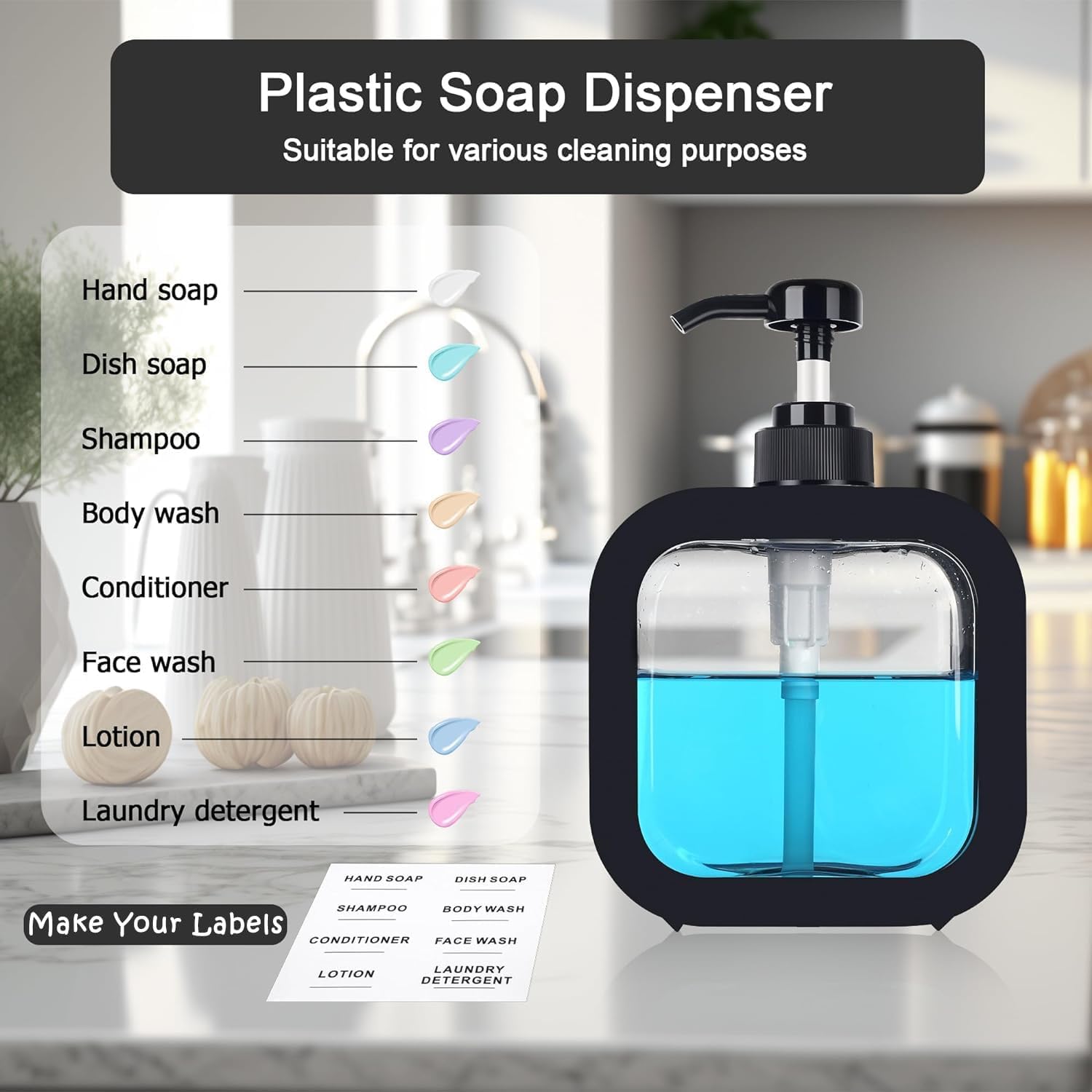 Handwash Dispenser Bottle – Durable, Leak-Proof & Stylish – 500ml
