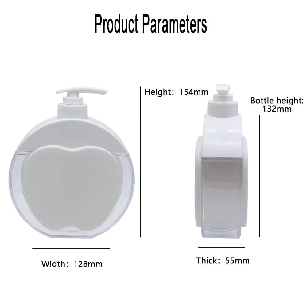 Apple-Shaped soap Dispenser for wash Basin Plastic Detachable Hand sanitizer Shower Gel Bottle for Bathroom handwash Dispenser Bottle