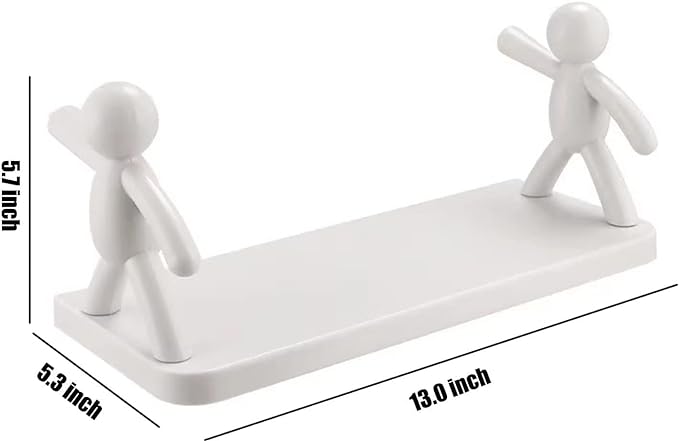 Pack of 2 Self-Adhesive Wall Mounted Storage Shelf | Space-Saving Design | Perfect for Kitchen or Bathroom Organization