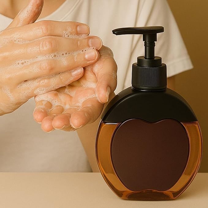 Apple-Shaped soap Dispenser for wash Basin Plastic Detachable Hand sanitizer Shower Gel Bottle for Bathroom handwash Dispenser Bottle