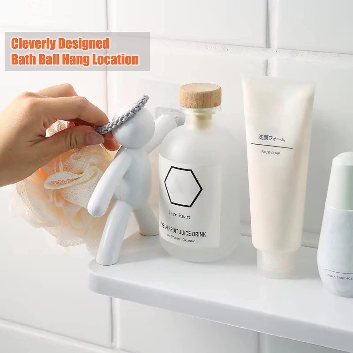 Pack of 2 Self-Adhesive Wall Mounted Storage Shelf | Space-Saving Design | Perfect for Kitchen or Bathroom Organization